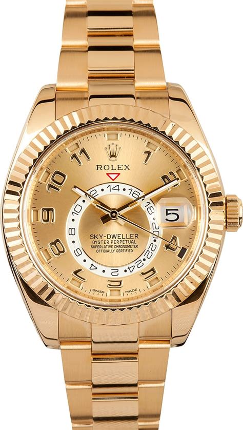 yellow gold sky dweller rolex|rolex skydweller price.